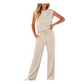 🔥Promoție de ultimă zi: 50% reducere💖Set de 2 piese pentru femei: top casual fără mâneci și pantaloni cu șnur