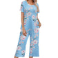 🌸2026 Reducere de 50%⏳Set de pijamale pentru femei cu top și pantaloni imprimați