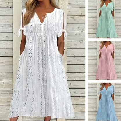 💖Rochie elegantă de damă cu decolteu ascuțit