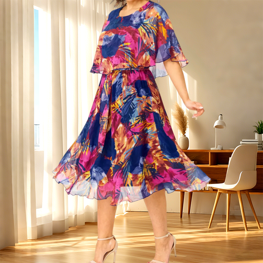 👗🌸 Rochie feminină elegantă cu imprimeu floral, evidențiind frumusețea feminină | Croială A-line pentru o siluetă perfectă