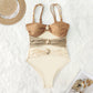 📢📢REDUCERE 40% !! ⏰ Costum de baie tip body, dintr-o bucată, cu decupaje și volane, pentru femei, 2026🩱✨