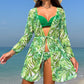 Set de bikini 3 piese pentru femei cu cover-up