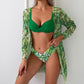 Set de bikini 3 piese pentru femei cu cover-up