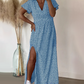 Rochie extra lungă imprimată