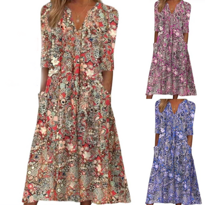 👗Rochie cu imprimeu pentru femei