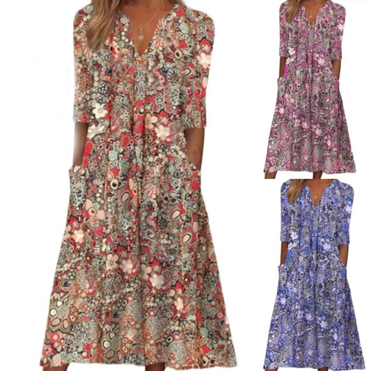 👗Rochie cu imprimeu pentru femei