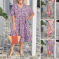 🌼Rochie midi imprimată cu decolteu în V