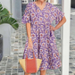 🌼Rochie midi imprimată cu decolteu în V