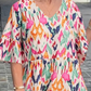 🌼Rochie midi imprimată cu decolteu în V