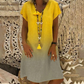 V-Neck Casual Gradient Rochie cu mânecă scurtă