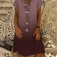 V-Neck Casual Gradient Rochie cu mânecă scurtă