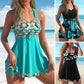 🥳VÂNZARE TOP 2026🥳💞50K+ VÂNDUTE!🎀💫 REDUCERE 45%! 👙Costum de baie separabil cu top cu bretele și pantaloni scurți mulati