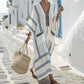 Femeii vrac V-Neck Kaftan rochie lungă