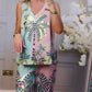 🌴 Set tropical cu cocotier: tricou + pantaloni, ușor și viu colorat