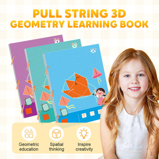 🔥Actualizări noi👶✨Carte de învățare a geometriei 3D cu șnur