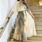 💖【S-4XL】🍀Rochie extra lungă cu curea imprimată