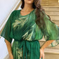 💖【S-4XL】🍀Rochie extra lungă cu curea imprimată