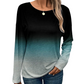 Women's Gradient Color Long-Sleeve Top
