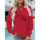Women's Feather & Heart Print Top