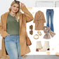 Women's V Neck Long Sleeve Solid Sweater
