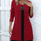 👗40 % REDUCERE !📢Rochie din două piese, în linie A, până la genunchi, pentru femei