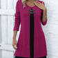 👗40 % REDUCERE !📢Rochie din două piese, în linie A, până la genunchi, pentru femei