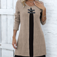 👗40 % REDUCERE !📢Rochie din două piese, în linie A, până la genunchi, pentru femei