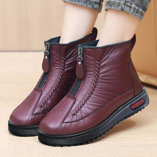 👢 50% REDUCERE ACUM! ❄️ Ghete de iarnă cu fermoar pentru femei – rezistente la apă, căptușeală confortabilă și talpă antiderapantă pentru zilele reci 🧥📦
