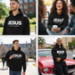 🥰 Hanorac cu paiete strălucitoare „JESUS Is the Light”✨ Stil glamour și confortabil, inspirat de credință💫