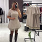 🔥Oferte speciale - Rochie mini cu mâneci scurte și dantelă strălucitoare pentru femei | Elegantă și strălucitoare
