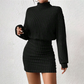 Rochie mulată din tricot cu volane pentru femei