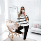 🌸🥰 Set sport pentru femei cu dungi, 2 piese