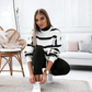 🌸🥰 Set sport pentru femei cu dungi, 2 piese