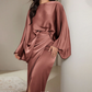 🔥Rochie modernă în stil lounge, cu cordon în talie