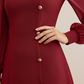 🔮✨Nou sosit ✨💖2026 Rochie elegantă cu mâneci lungi și detalii asimetrice cu nasturi, la reducere