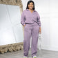 Set cu bluză cu mâneci lungi și pantaloni cu șnur elastic