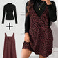Set rochie și top cu imprimeu leopard, cu aspect stratificat