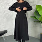 Ținute din tricot din două piese pentru femei Rochie midi fără mâneci și top scurt