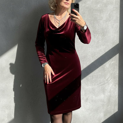 👗Rochie cu mâneci lungi Sparkle pentru femei✨