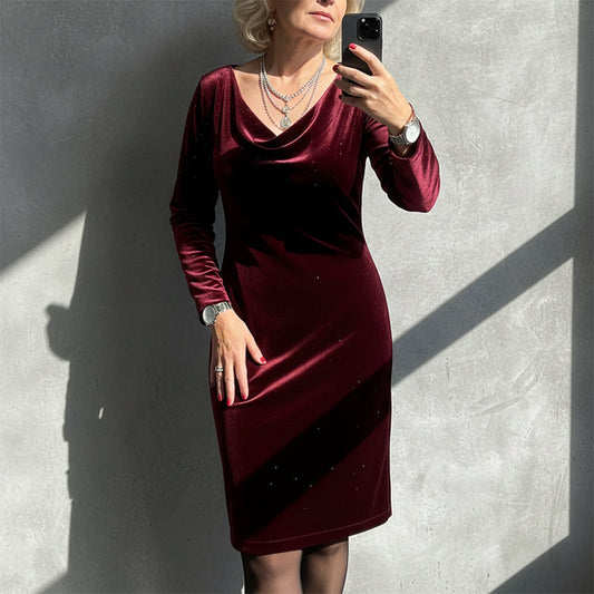 👗Rochie cu mâneci lungi Sparkle pentru femei✨