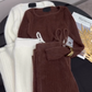 Set casual din 2 piese, pulover și pantaloni cu nervuri