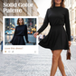 💃 Rochie mini din tricot cu guler înalt pentru femei