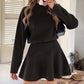 💃 Rochie mini din tricot cu guler înalt pentru femei