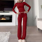 Set casual pentru femei, format din bluză și pantaloni, 2 piese