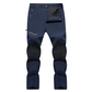Pantaloni tactici de drumeție pentru bărbați cu buzunare cu fermoar