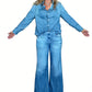 Set de pijamale din denim fals pentru femei, 2 piese