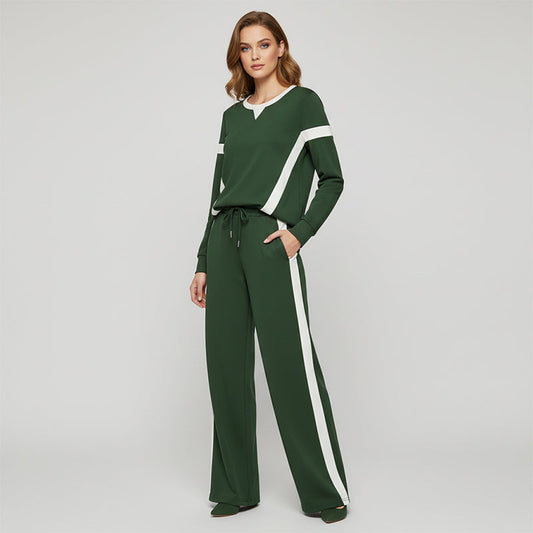 Set din 2 piese pentru femei: bluză și pantaloni cu croială lejeră