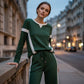 Set din 2 piese pentru femei: bluză și pantaloni cu croială lejeră