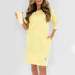 Rochie casual cu guler rotund și croi lejer pentru femei