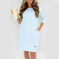 Rochie casual cu guler rotund și croi lejer pentru femei